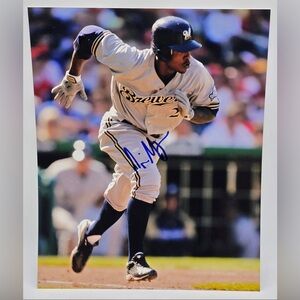 Nyjer Morgan Signed 8x10 Photo Milwaukee Brewers MLB Autograph